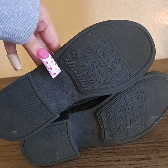 Black Roxy Lace-Up Boots - Picture 6 of 6